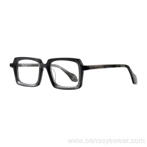 Unisex Vintage Bevel Acetate Optical Eyewear Frame Glasses